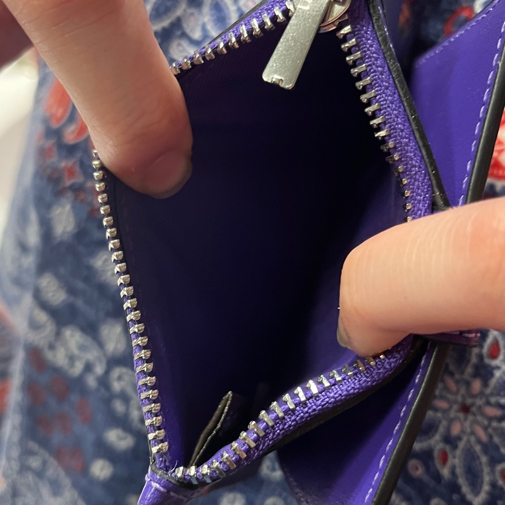 NWOT Coach Violet Floral Card Case - Picture 5 of 5